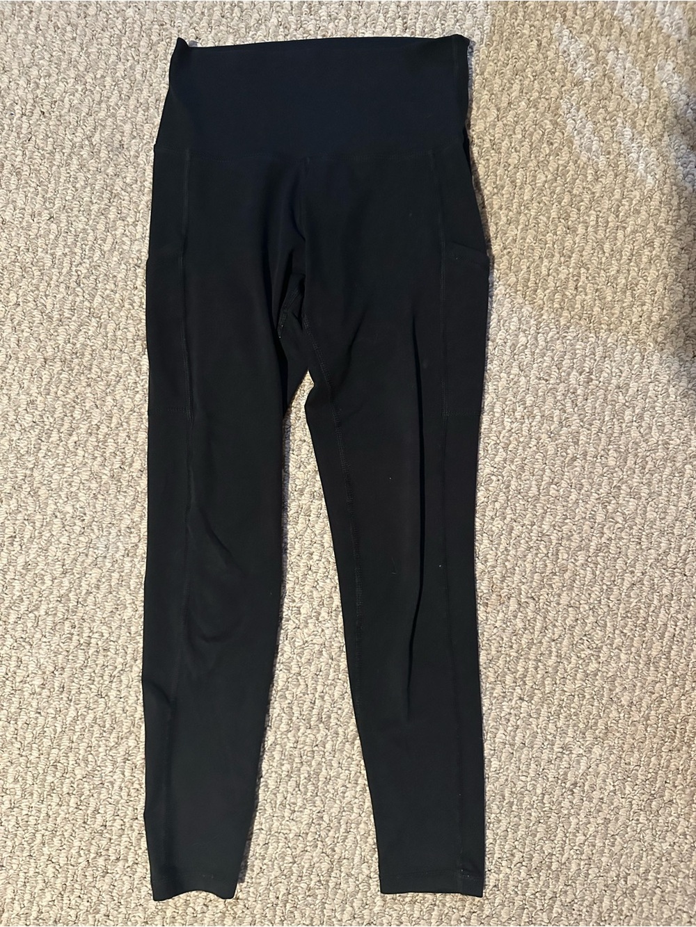aerie Black High-Rise Leggings with Side Pockets